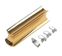 GETAJGHSD 76mm Solid Steel Guitar Slide Tone Bar with Gold Hard-chrome Plated Finger Slides 4pcs for Electric and Acoustic Guitar Playing