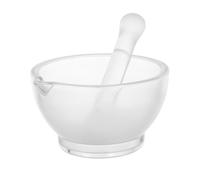 GETAJGHSD 8oz Glass Mortar and Pestle Grinder Set, 90mm Pharmacy Medicine Grinding Bowl for Laboratory and Spice Crushing, Glass Spice Masher for Science and Kitchen Use