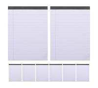 GETAJGHSD 8pcs A5 Legal Notepads, 400 Sheets Each, Wide Ruled Lined Paper, Tearable Writing Pads for Office, School, and Professional Use, White Stationery Notebooks