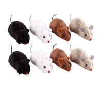 GETAJGHSD 8pcs Clockwork Plush Mouse for Cats Wind-up Rat Cat Attention Training Interactive Pet Random Color Random Color