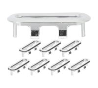 GETAJGHSD 8pcs Oval Bathroom Sink Basin Trim Overflow Cover, Abs Plastic Oval Basin Drain Cover with Smooth Surface, Easy to Insert and Remove, Suitable for Ceramic Washbasin Overflow Holes