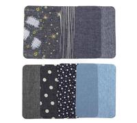 GETAJGHSD 8pcs Rectangular Sew on Patch for Clothes Craft DIY Nylon Polyester Blend Supple Comfortable Fashion Style Decorative Repair Patches for Occasions
