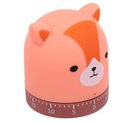 GETAJGHSD Adorable Cartoon Fox Timer for Cooking and Learning, Mechanical Structure with Practical Functions, Red Abs Material Kitchen Timer for Baking Countdown and Household Use