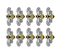 GETAJGHSD Bee Embroidered Sew on Patches 10Pcs for Jackets Jeans Backpacks Clothes Repair and Customisation for and Adults