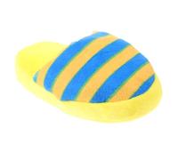 GETAJGHSD Bite Resistant Puppy Slipper Design Dog Molar Chewing for Teeth Grinding Interactive Pet for Puppies Protects Furniture From Damage Easy to Clean Yellow and Blue Striped