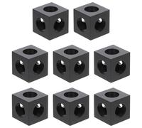 GETAJGHSD Black 8Pcs Aluminum Extrusion Corner Brackets 2020 Series Angle Connectors for Robotics and Automation Structural Assembly
