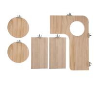 GETAJGHSD Board Climbing Little Jumping for Pets Wooden Parrots and Pet Set Safe and Stable-quality Platform with L-shaped Rectangle round Shapes Stand Home for Friends
