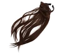 GETAJGHSD Braided Headband Wig Lightweight Construction Light Brown with Bangs for Women and Natural Volume Enhancement, Easy to Wear 40cm High Temperature Fiber for Work and Events