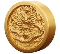 GETAJGHSD Brass Dragon Paperweight with Chinese Dragon Pattern Elegant Feng Shui Desk Decor Classic Calligraphy Weight for Home Office Unique for Friends Collectors