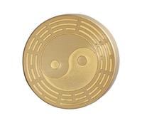 GETAJGHSD Brass Paperweight for Chinese Calligraphy Practice Solid Desktop Office Paper Weight with Round Design Compact Lightweight Traditional Calligraphy Tool for Beginners and Artists