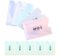 GETAJGHSD Card Holder Sleeves 10pcs Aluminum Foil PET Material Anti-Scanning Social Security Bank Cards Business Travel Simple Style