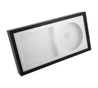 GETAJGHSD CD and Vinyl Record Display Rack, Hollow 3d Wall and Tabletop Album Frame, Black and White Music Album Holder for Home Decor and Collection