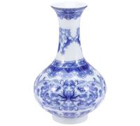 GETAJGHSD Ceramic Blue and White Porcelain Vase Decorative Flower Container Elegant Desktop Vase Ornaments Flat Bottom Not Easy to Break Home Décor