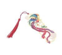 GETAJGHSD Chinese Style Metal Bookmark with Dragon Phoenix Pendant Elegant Decorative Bookmarks for Book Lovers for Men and Versatile Reading Accessory Random Color