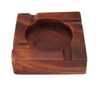 GETAJGHSD Cigar Ashtray with Delicate Engraving Walnut Wood Large Capacity Rectangular Decorative Ash Tray Vintage Style with Artistic Craftsmanship for Hotels and Home Use