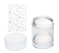 GETAJGHSD Clear Silicone Nail Stamper Set with Scraper and Butterfly Stamping Plate Transparent Double-ended Jelly Head for Precise Nail Art Design for Manicure