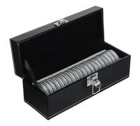 GETAJGHSD Coin Capsules Storage Box 39mm Round Plastic Case with Foam Ring Insert 20pcs Coin Holder Travel Case Numismatic Supplies and Medal Display