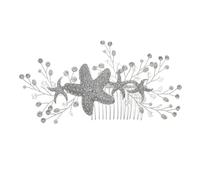 GETAJGHSD Comb Star Side Hair Pearl and Rhinestone Silver Elegant, Reusable with Excellent Workmanship for Accessories Bridal Wedding and Theme Party
