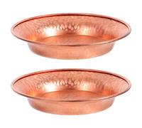 GETAJGHSD Copper Decorative Bowl Duo 10.9Cm Handcrafted Copper Fruit and Ritual Offering Dish for Modern Table Decor