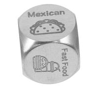 GETAJGHSD Creative Food Decision Dice Sturdy Metal Portable Food Decider for Fun Entertainment Unique Dice for Casual Dinners and Special Gatherings