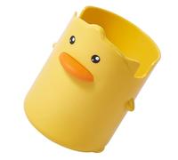 GETAJGHSD Cute Cartoon Little Yellow Duck Pen Holder Kawaii Stationery Organizer for Desk Yellow Pencil Storage Container for Students and Office