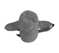 GETAJGHSD Deerstalker Hat Lightweight Cloth Plaid with Double Brim and Adjustable Fit Detective Costume Headwear for Performance and Festivals