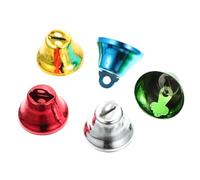 GETAJGHSD Delicate Metal Bells 50Pcs for Bird Cage Pendant and DIY Windchime Accessories in Gold Silver Green Red Blue Suitable for Pet Birds