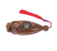 GETAJGHSD Digital Buddha Bead Counter with Large Screen Lightweight Portable Electric Tally Device for Meditation Prayer and Stress Relief Wood Grain Design with Battery Powered Random Color