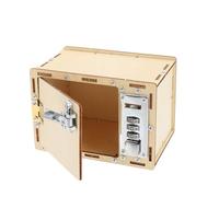 GETAJGHSD DIY Wooden Mechanical Puzzle Box Educational for Brain-boosting Handcraft Kit Fine Polished Safe Material Stimulates Logical Thinking and Creativity Gift for Boys