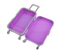 GETAJGHSD Dollhouse Miniature Luggage Case Doll Suitcase Light Purple Creative Accessory for Pretend Play Material Storage for Clothes and Accessories