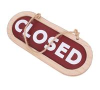 GETAJGHSD Double-sided Closed Open Sign Hanging Door Sign Wooden Jute Rope Simple and Generous Style Practical Door Decoration for Business Places