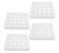 GETAJGHSD Egg Protective Tray 20-Grid White Portable Foam Holder for Transport and Medium Chicken Eggs Storage 4Pcs