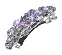 GETAJGHSD Elegant Purple Barrette Hair Clips for Women Featuring Rhinestone Alloy Material, Nonslip Design Suitable for Hairstyles, for Weddings and Parties as Stylish Barrettes Hair Clips