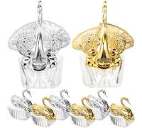 GETAJGHSD European Style Wedding Candy Boxes Small Swan Design 24pcs Set Elegant Candy Storage Boxes for Wedding Party Favour Treats Packaging Color