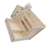 GETAJGHSD Feeder for Rabbits and Squirrels Wooden Hay Rack with Water Bottle Holder Multi-Function Small Animal Daily Use