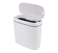 GETAJGHSD Fit 14l USB Charging Smart Trash Can with Intelligent Sensor, White Narrow Gap Kitchen Waste Bin with Three Modes, Touchless Automatic Sensor Dustbin for Home and Office