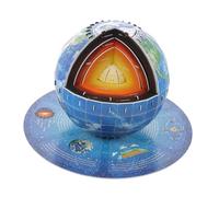 GETAJGHSD Globe Puzzle for Ages Educational DIY Earth Structure Model with Smooth Edges Safe Paper Material Interactive Learning for Spatial Imagination and Creativity Development