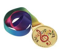 GETAJGHSD Golden Zinc Alloy Dance Metal Medals with Unique Design and Elegant Packaging, Resistant to Damage and Easy to Wear, for Music Events and Singing Performances