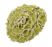 GETAJGHSD Green Pearl Fascinator Hat with Pleated Floral Design Large Headband for Wedding and Tea Party Accessories for Women
