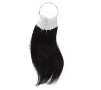 GETAJGHSD Hair Color Rings with White Pvc Ring Can be Dyed and Straightened 30pcs Human Hair Testing Color Samples for Salon Practice and Colour Analysis