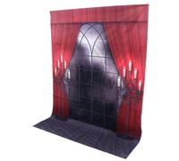 GETAJGHSD Halloween Backdrop Cloth Halloween Photo Backdrop Vinyl Red Realistic 3d Stereo Pattern Table Cloths Festive Background