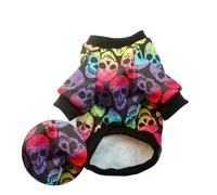 GETAJGHSD Halloween Dog Sweater Skull Print Pet Party Costume Colorful Ghost Head Hoodie Medium for Dogs