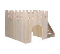 GETAJGHSD Hamster Wooden Cabin Hideout with Climbing Ladder Cozy Small Pet Resting House Suitable for Hamsters and Other Small Animals