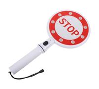 GETAJGHSD Handheld LED Go/Stop Traffic Control Paddle Double-Sided Flashing Warning Light Stick Battery-Powered for Parking Lot and Road Safety (No Batteries Included)