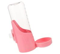 GETAJGHSD Hanging Automatic Dog Water Dispenser Feeder for Small Pets, Household Puppy Feeder with Leak-proof Design, Pink Wall-mounted Water Bottle Suitable for Cage Use