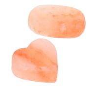 GETAJGHSD Himalayan Mineral Salt Soap Bars Natural Heart and Oval Shaped Salt Stones 2pcs for Body Massage and Foot Exfoliation Deep Cleansing and Skin Renewal for Shower Use