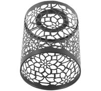 GETAJGHSD Industrial Black Cylindrical Shade Iron with Lamp Cover Hollow-Out Design Easy Installation Light Fashion Metal Wire Mesh Lampshade, Ceiling for Home and Store for Pendant Lights