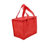 GETAJGHSD Insulated Food Bag Thermal Lunch Cooler Medium 21x14x17cm Red Non-Woven Fabric Food Carrier for Hot and Cold Meals Travel Catering