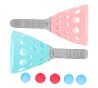 GETAJGHSD Interactive Pop-Pass-Catch Balls Set for Kids 2pcs Colorful Elastic Launch and Catch Ball Game Fun Outdoor Sports Toy for Family Play Random Color