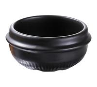 GETAJGHSD Korean Style 1100ml Ceramic Stone Pot Casserole for Home Cooking, Small Stew Pot for Bibimbap and Soup, Kitchen Essential Cookware for Family Meals